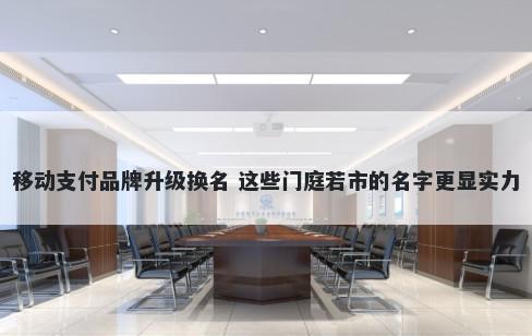 移动支付品牌升级换名 这些门庭若市的名字更显实力