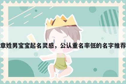 章姓男宝宝起名灵感，公认重名率低的名字推荐