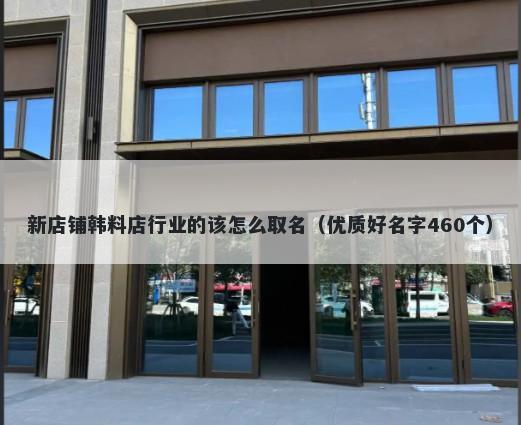 新店铺韩料店行业的该怎么取名（优质好名字460个）