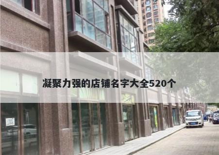凝聚力强的店铺名字大全520个