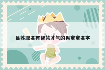 吕姓取名有智慧才气的男宝宝名字