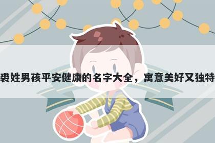 裘姓男孩平安健康的名字大全，寓意美好又独特