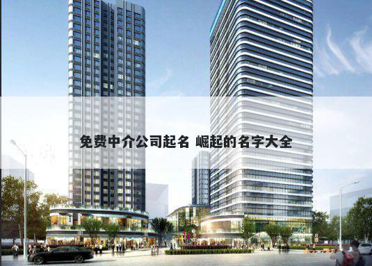 免费中介公司起名 崛起的名字大全