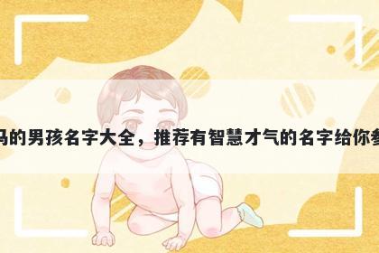 姓马的男孩名字大全，推荐有智慧才气的名字给你参考