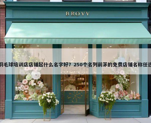 羽毛球培训店店铺起什么名字好？250个名列前茅的免费店铺名称任选