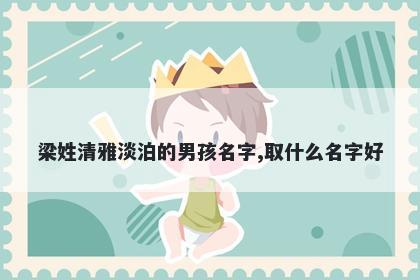 梁姓清雅淡泊的男孩名字,取什么名字好