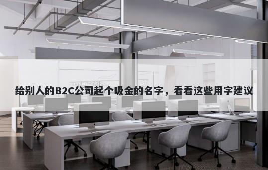 给别人的B2C公司起个吸金的名字，看看这些用字建议