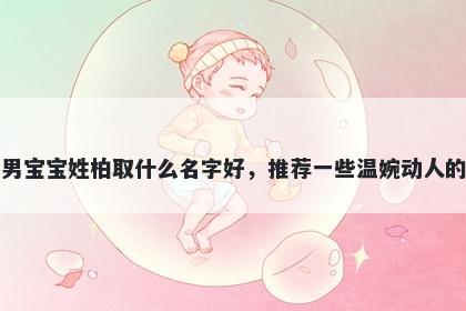 刚出生的男宝宝姓柏取什么名字好,推荐一些温婉动人的男孩名字
