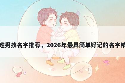 任姓男孩名字推荐，2026年最具简单好记的名字精选