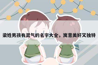 梁姓男孩有灵气的名字大全，寓意美好又独特