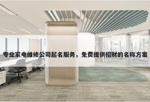 专业家电维修公司起名服务，免费提供招财的名称方案
