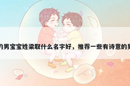 刚出生的男宝宝姓梁取什么名字好，推荐一些有诗意的男孩名字