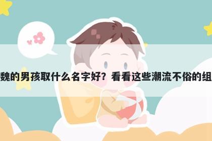 姓魏的男孩取什么名字好？看看这些潮流不俗的组合