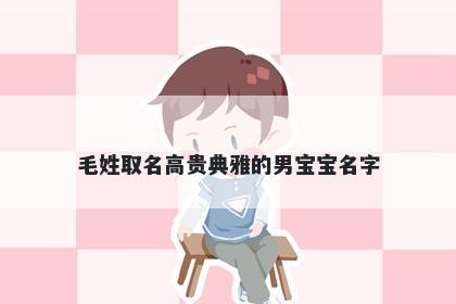 毛姓取名高贵典雅的男宝宝名字
