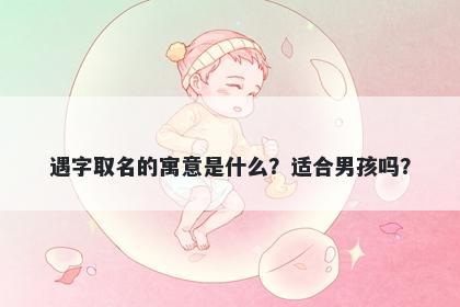 遇字取名的寓意是什么？适合男孩吗？