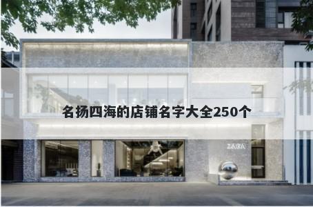 名扬四海的店铺名字大全250个