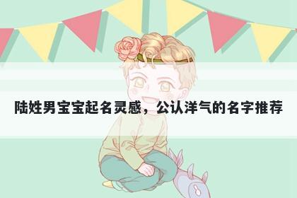 陆姓男宝宝起名灵感，公认洋气的名字推荐