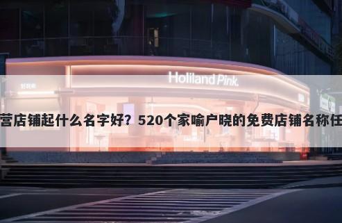 露营店铺起什么名字好？520个家喻户晓的免费店铺名称任选