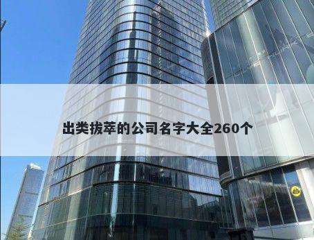 出类拔萃的公司名字大全260个