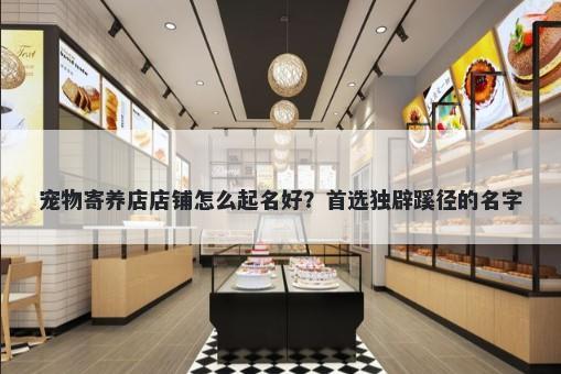 宠物寄养店店铺怎么起名好？首选独辟蹊径的名字