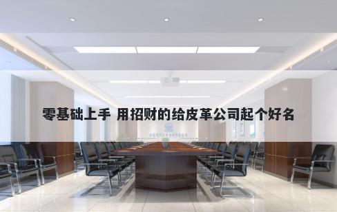 零基础上手 用招财的给皮革公司起个好名