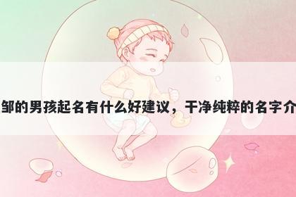 姓邹的男孩起名有什么好建议，干净纯粹的名字介绍