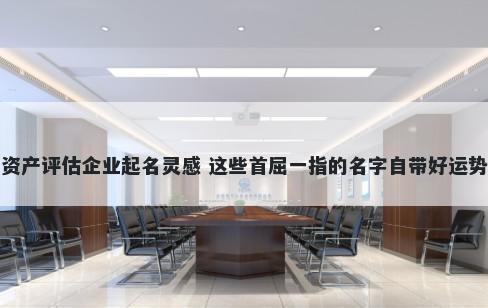 资产评估企业起名灵感 这些首屈一指的名字自带好运势