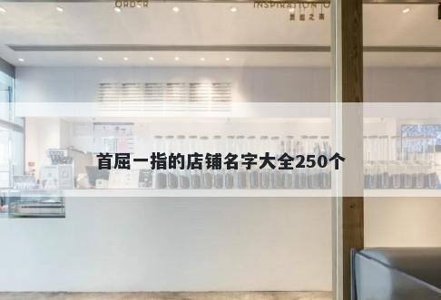 首屈一指的店铺名字大全250个