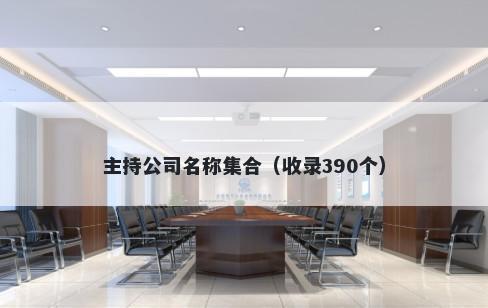 主持公司名称集合（收录390个）