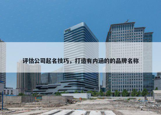 评估公司起名技巧，打造有内涵的的品牌名称