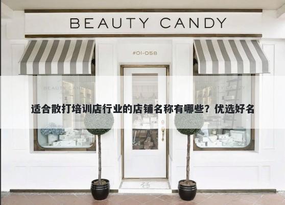 适合散打培训店行业的店铺名称有哪些？优选好名