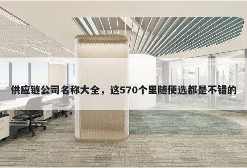 供应链公司名称大全，这570个里随便选都是不错的