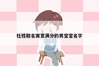 杜姓取名寓意满分的男宝宝名字