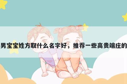 刚出生的男宝宝姓方取什么名字好，推荐一些高贵端庄的男孩名字