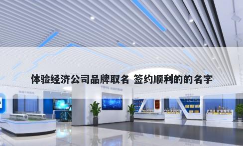 体验经济公司品牌取名 签约顺利的的名字