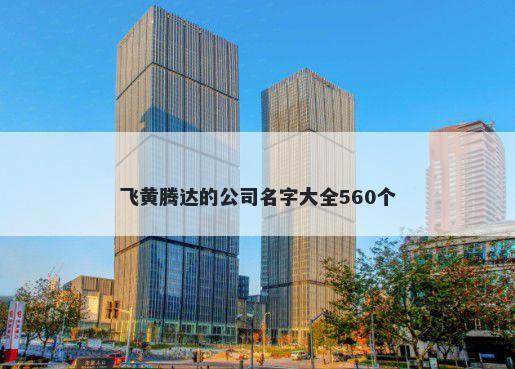 飞黄腾达的公司名字大全560个