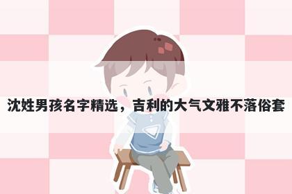 沈姓男孩名字精选，吉利的大气文雅不落俗套