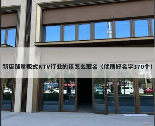 新店铺量贩式KTV行业的该怎么取名（优质好名字370个）