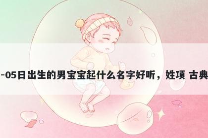 2026年-01月-05日出生的男宝宝起什么名字好听，姓项 古典风的名字推荐