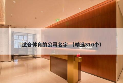 适合体育的公司名字 （精选310个）