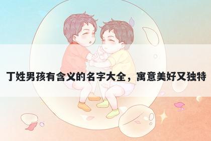 丁姓男孩有含义的名字大全，寓意美好又独特