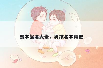 聚字起名大全，男孩名字精选