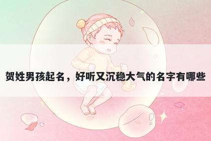 贺姓男孩起名,好听又沉稳大气的名字有哪些