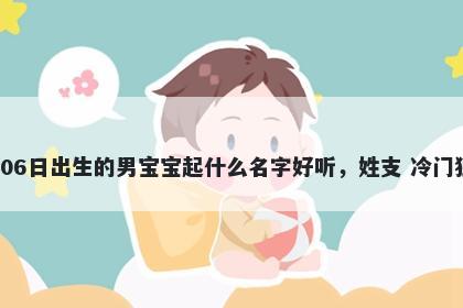2026年-01月-06日出生的男宝宝起什么名字好听，姓支 冷门独特的名字推荐