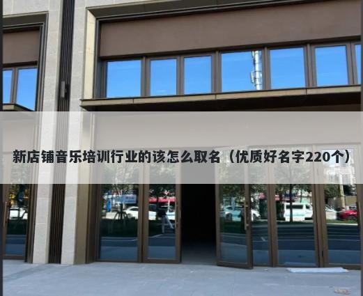 新店铺音乐培训行业的该怎么取名（优质好名字220个）