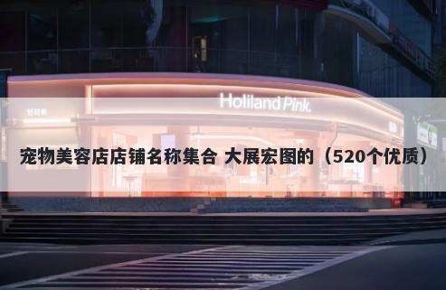 宠物美容店店铺名称集合 大展宏图的（520个优质）