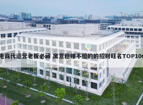 电商代运营老板必藏 寓意稳赚不赔的的招财旺名TOP100