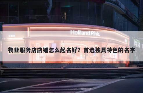 物业服务店店铺怎么起名好？首选独具特色的名字