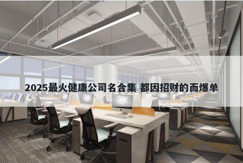 2025最火健康公司名合集 都因招财的而爆单