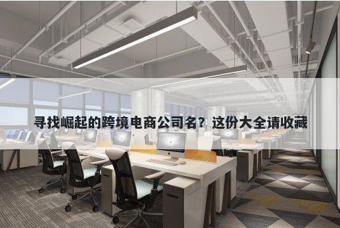 寻找崛起的跨境电商公司名？这份大全请收藏